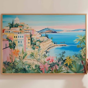 Corfu Poster, Greece Travel Print, Greek Island Wall Art, Ionian Sea Decor, Corfu Travel Art, Corfu Wall Art, Mediterranean Beach Print