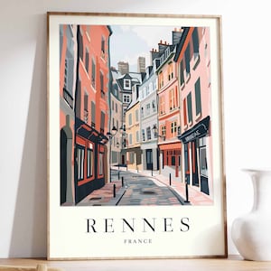 Rennes Poster, Rennes Travel Print, France Wall Art, French Travel Print, European Decor, City Print, Rennes Gift, Rennes Travel Poster