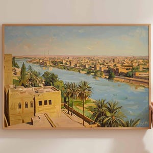 Baghdad Poster, Iraq Travel Print, Iraqi Wall Art, Middle East Decor, Baghdad Art Print, Baghdad Travel Gift, Asia Travel Art
