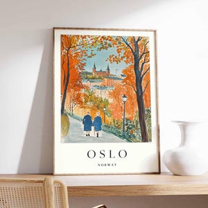 Oslo Poster, Norwegen Druck, Oslo Wandkunst, Oslo Stadt Karte Dekor, Minimalistisches Oslo Plakat, Skandinavische Skyline Druck, Oslo Reisewandkunst