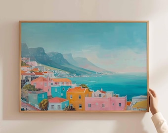 Cape Town Travel Poster: South Africa, Table Mountain Art
