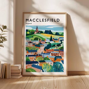 Macclesfield Poster, Macclesfield UK Print, Macclesfield Wall Art, Macclesfield Travel Poster, Macclesfield City Print, Cheshire Poster