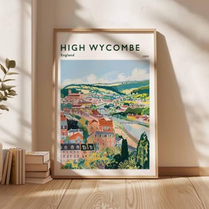 High Wycombe Poster, England Print, UK Wall Art, High Wycombe Travel Poster, British Town Print, High Wycombe Wall Decor, Modern City Poster
