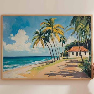 Dominican Republic Poster, Caribbean Travel Print, Island Wall Art, Tropical Beach Decor, Dominican Republic Travel Art, Caribbean Poster