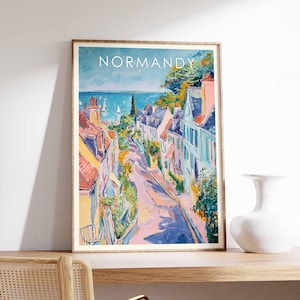 Normandy Poster, France Poster, Normandy Prints, Normandy Wall Art, Normandy Decor, Normandy Art Print, Normandy Beach Poster