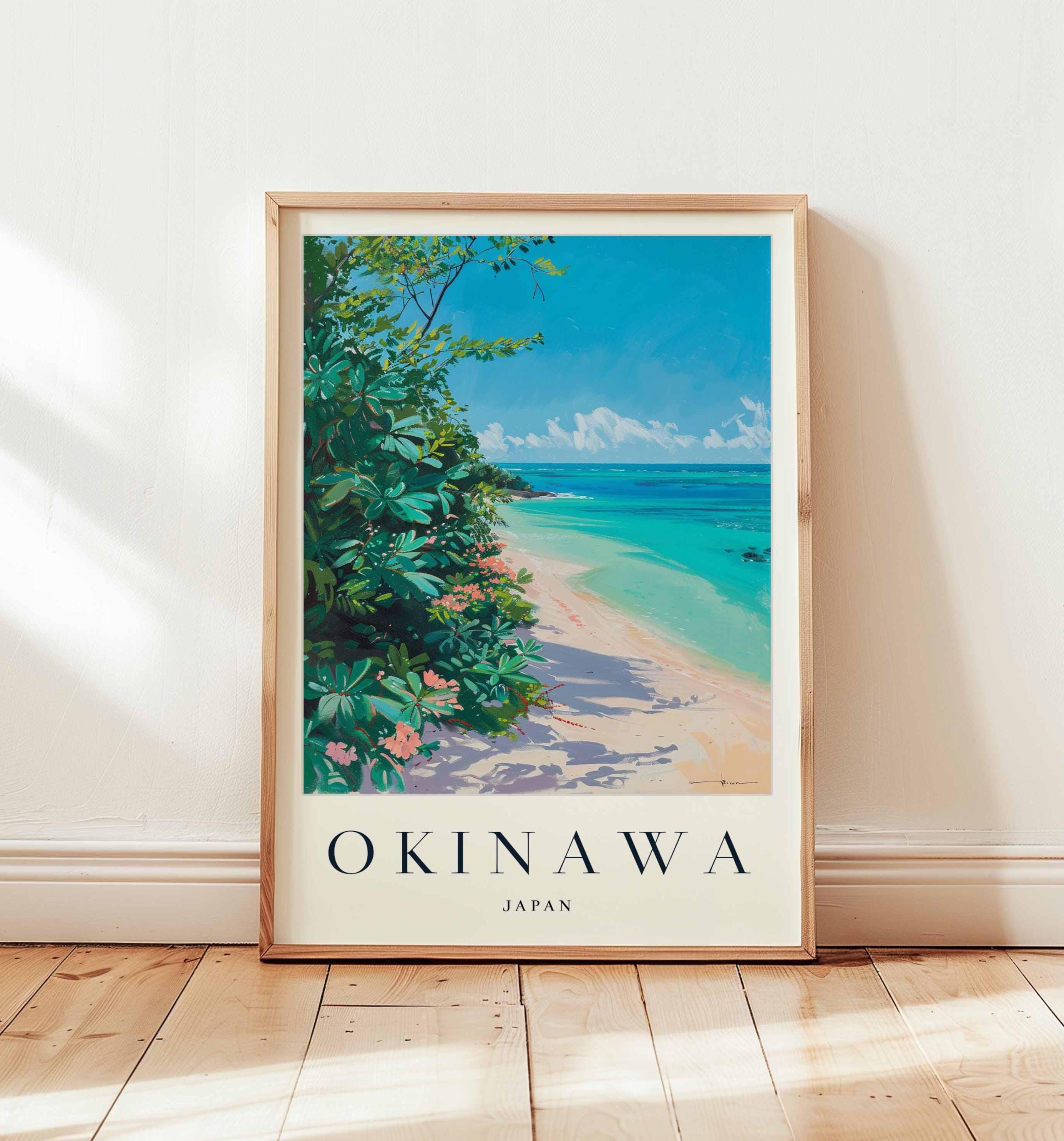 Okinawa Japan Travel Poster: Tropical Ryukyu Islands Wall Art - Etsy