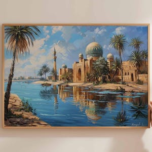 Baghdad Poster, Iraq Travel Print, Iraqi Wall Art, Middle East Decor, Baghdad Art Print, Baghdad Travel Gift, Asia Travel Art