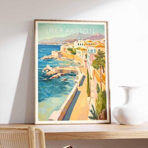 Heraklion Poster, Greece Print, Heraklion Wall Art, Heraklion Art Print, Heraklion City Print, Crete Travel Poster, Heraklion Decor