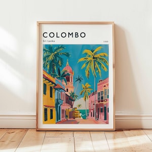 Colombo Poster, Sri Lanka Travel Print, South Asia Wall Art, Galle Face Green Decor, Capital City Gift, Colombo Print, Sri Lanka Travel Art
