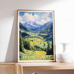 French Alps Poster, French Alps Print, French Alps Wall Art, Alps Print, French Alps Landscape, French Alps Decor, Alps Art