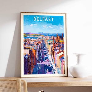 Belfast Poster, Northern Ireland Poster, Belfast Print, Belfast Wall Art, Northern Ireland Print, Belfast Decor, Belfast City Print