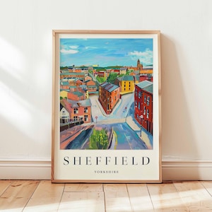 Sheffield Travel Poster: Steel City Yorkshire Art Print