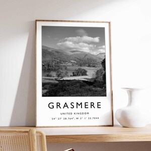 Grasmere Poster, Lake District Print, Grasmere Water Art, Grasmere Print, Grasmere Wall Art, Scenic Grasmere Poster, Grasmere Decor