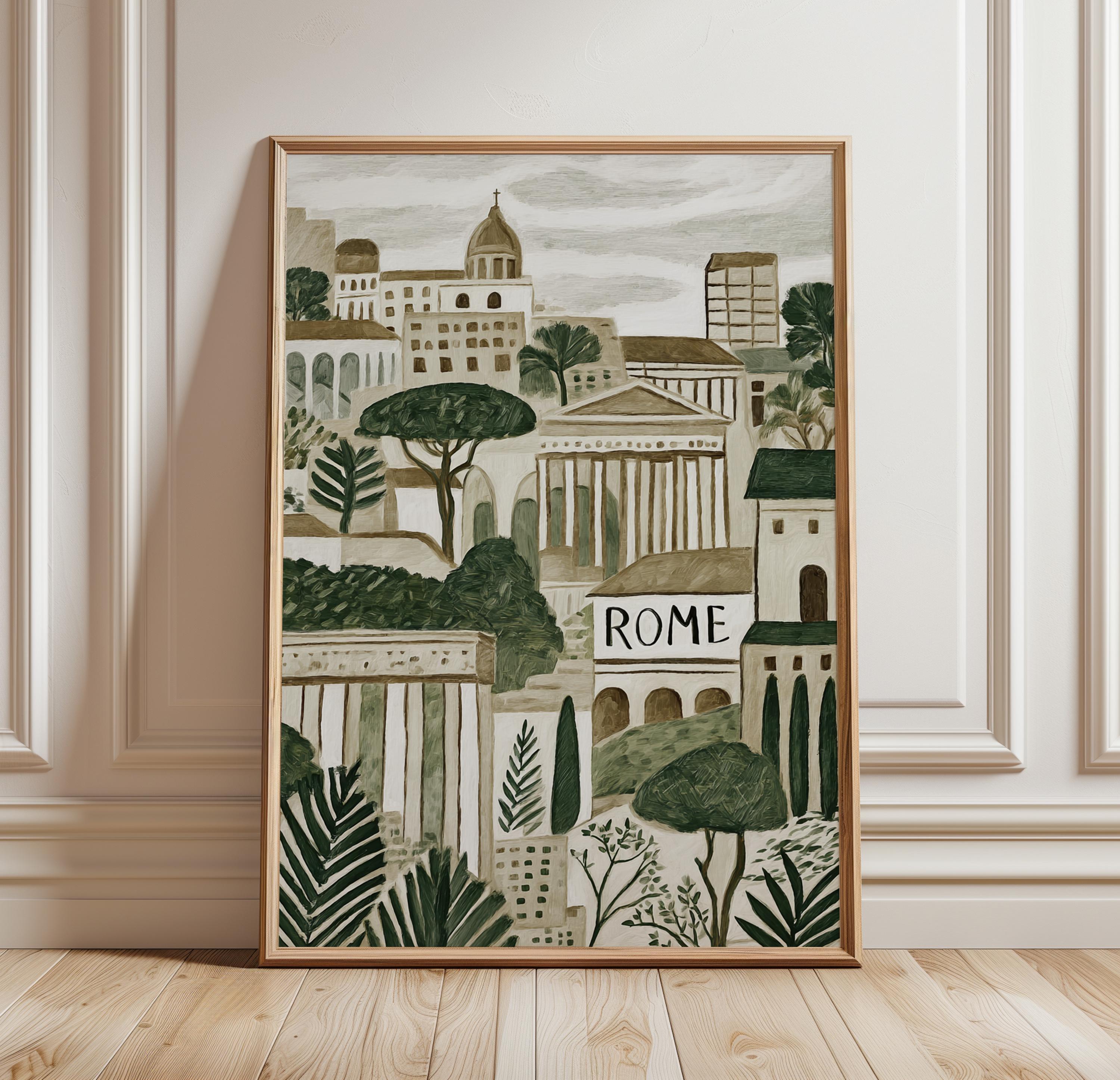 Neutral Rome Poster | Roman Forum Architectural Wall Art Print - Etsy