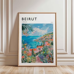 Beirut Poster, Libanon Reise-Druck, Naher Osten Wandkunst, Stadtbild Dekor, Beirut Reise Geschenk, Libanon Poster, Libanon Reisekunst