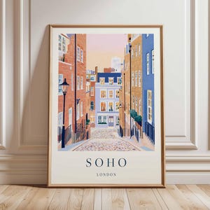 Poster de voyage Soho London : oeuvres d&#39;art vibrantes du West End
