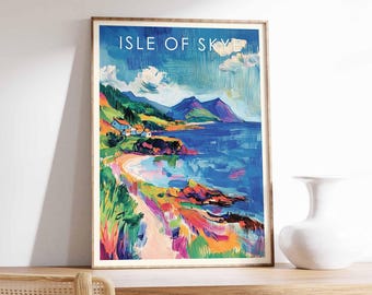 Isle of Skye Poster: Scottish Highlands Landscape Art Print
