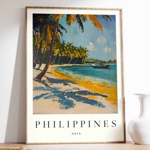 Philippines Poster, Philippines Travel Print, Asia Wall Art, Asian Travel Print, Tropical Decor, Sea Print, Philippines Gift