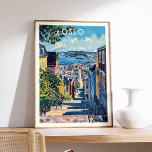Oslo Poster, Oslo Norway Print, Oslo City Wall Art, Oslo Decor, Norwegian Art Print, Oslo Skyline Poster, Oslo Travel Poster