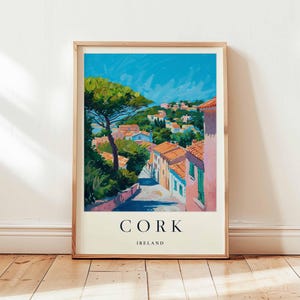 Cork Poster, Ireland Travel Print, Irish City Wall Art, Travel Decor, European Travel Gift, Cork Wall Art, Ireland Travel Art