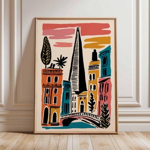 Shard Poster, London Travel Poster, Shard Wall Art, London Skyline Print, UK Landmark Poster, British Architecture Art, Modern London Decor