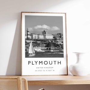 Plymouth Poster, England Print, Plymouth Wall Art, Plymouth Decor, Plymouth Photography, England Art Print, Plymouth Coastline