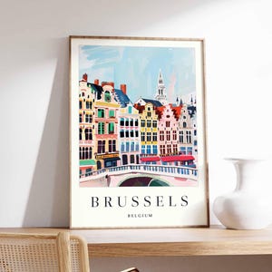 Brussels Poster, Brussels Print, Brussels Wall Art, Brussels Decor, Belgium Poster, Brussels Artwork, Brussels City Poster