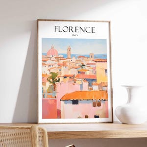 Florence Poster, Florence Travel Print, Italy Wall Art, Italian Travel Print, Tropical Decor, City Print, Florence Travel Poster