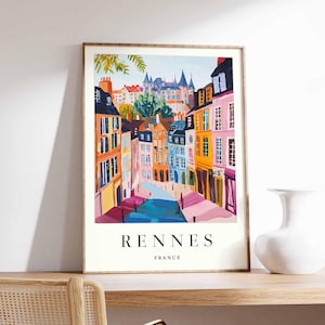 Rennes Poster, Rennes Travel Print, French Travel Poster, French Gift, European City Print, Rennes Art, Rennes Gift, France Travel Poster