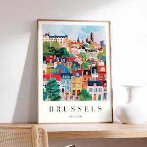 Brussels Poster, Brussels Print, Brussels Wall Art, Brussels Decor, Belgium Poster, Brussels Artwork, Brussels City Poster