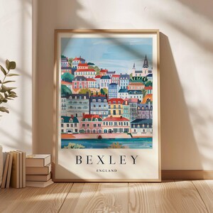 Bexley Poster, England Poster, Bexley Wall Art, UK Travel Print, London Borough Poster, Bexley Town Print, England Travel Posters
