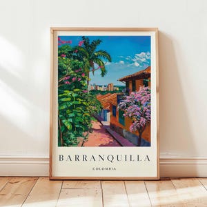 Barranquilla Poster, Colombia Travel Print, Caribbean Wall Art, Cityscape Decor, Colombia Travel Art, South America Print