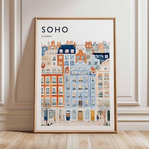 Poster de voyage Soho London : oeuvres d&#39;art vibrantes du West End
