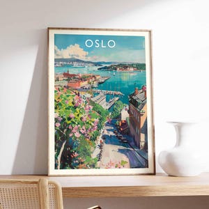 Oslo Poster, Oslo Norway Print, Oslo City Wall Art, Oslo Decor, Norwegian Art Print, Oslo Skyline Poster, Oslo Travel Poster