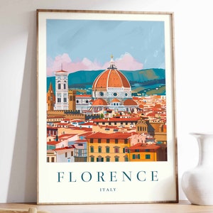 Florence Poster, Florence Travel Print, Italy Wall Art, Italian Travel Print, Tropical Decor, City Print, Florence Travel Poster
