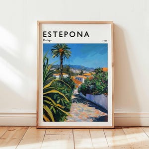 Estepona Poster, Málaga Travel Print, Spain Print, Costa del Sol Wall Art, Andalusian Decor, European Travel Gift, Coastal Print