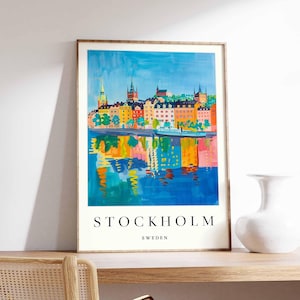 Stockholm Poster, Schweden Druck, Stockholm Wandkunst, Skandinavischer Stadtplan, modernes Stockholm Dekor, minimalistischer Reisedruck