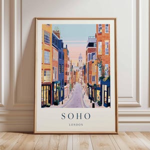 Poster de voyage Soho London : oeuvres d&#39;art vibrantes du West End