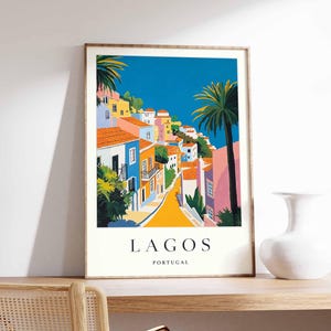 Lagos Poster, Portugal Travel Print, Lagos Coastal Print, Portugese Wall Art, European Wall Art, Lagos Travel Gift