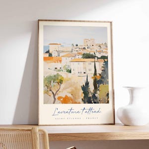 Saint Etienne Poster, France Travel Print, Industrial Heritage Print, France Cityscape Decor, Rhône-Alpes Region Art, France Travel Gift