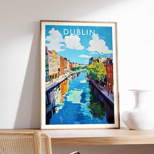 Dublin Poster, Ireland Poster, Dublin Print, City Wall Art, Dublin Decor, Dublin Gift, Dublin Artwork, Ireland Print, Dublin Art