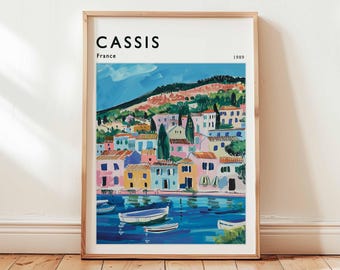 Cassis France Travel Poster: French Riviera Coastal Art Print