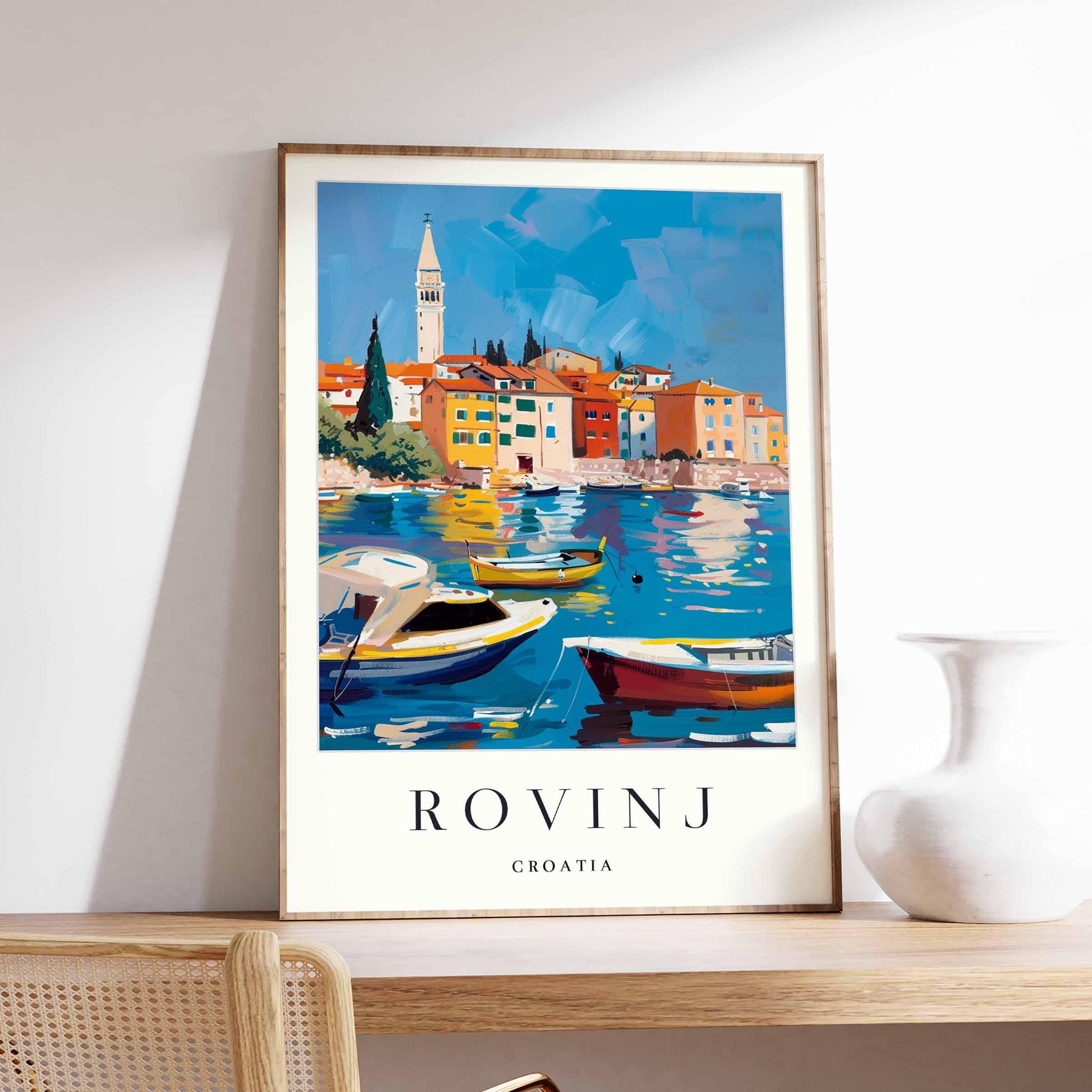 Rovinj Poster, Croatia Travel Print, Istria Wall Art, Croatian Coastal Decor, Rovinj Travel Poster, Croatia Travel Gift, Europe Travel Art