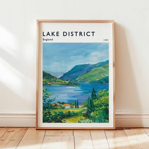 Lake Distrikt Poster, England Reise-Druck, UK Wandkunst, Nationalpark Dekor, Seenplatte Reise Geschenk, Landschaft Druck, England Reise-Kunst
