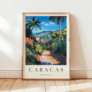 Caracas Poster, Venezuela Travel Print, South America Wall Art, Cityscape Decor, Caracas Travel Decor, Venezuela Travel Art
