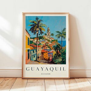 Guayaquil Poster, Ecuador Travel Print, South America Wall Art, Coastal City Decor, Guayaquil Travel Gift, Latin Print, Ecuador Travel Art