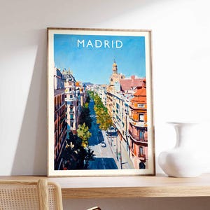Madrid Poster, Madrid Spain Print, City Wall Art, Madrid Decor, Madrid Skyline Poster, Spain Print, Madrid Art Print, Madrid Travel Poster