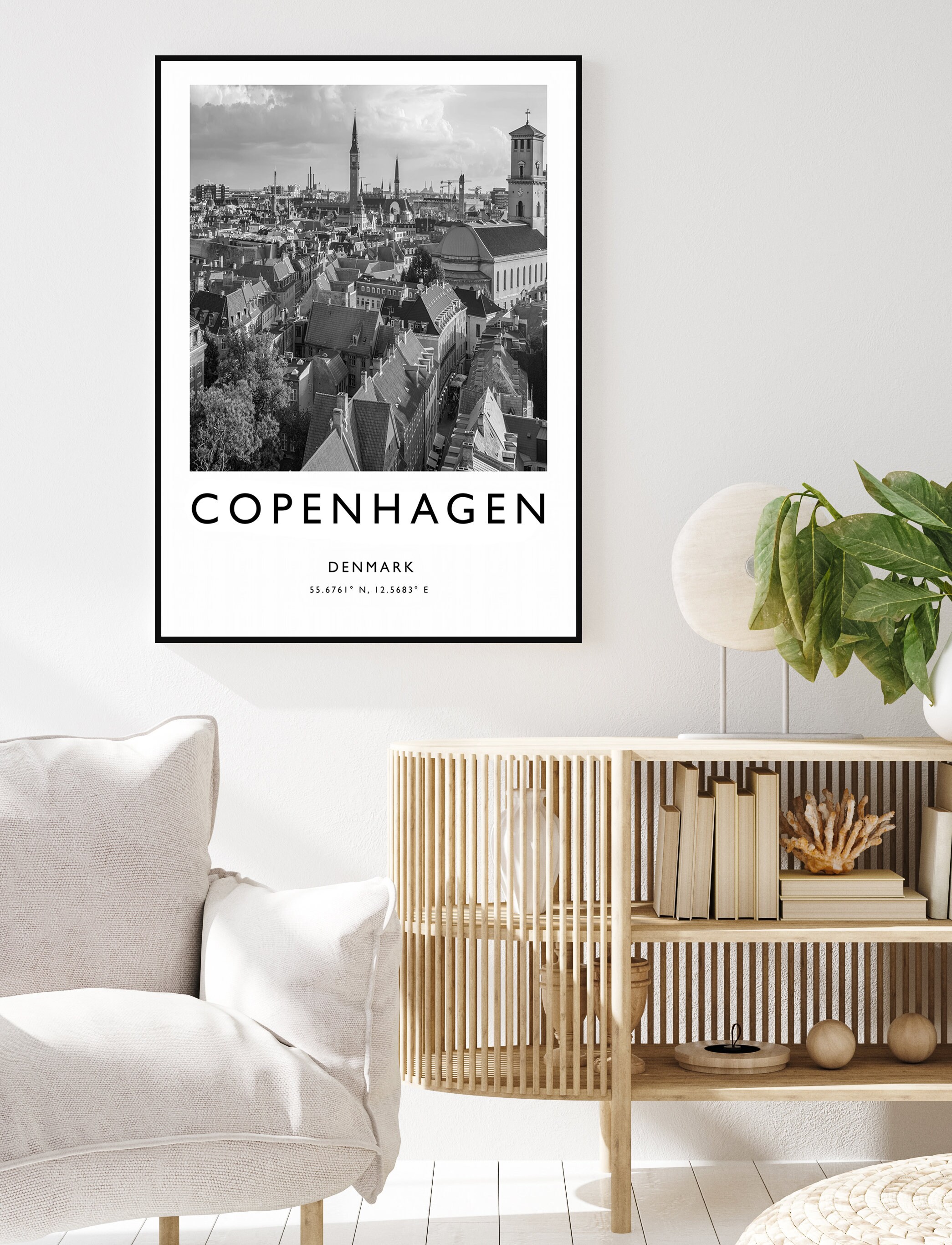 Copenhagen Travel Print Copenhagen Travel Poster Denemarken Etsy