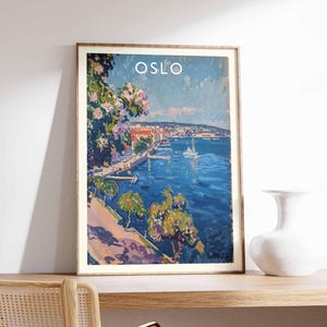 Oslo Poster, Oslo Norway Print, Oslo City Wall Art, Oslo Decor, Norwegian Art Print, Oslo Skyline Poster, Oslo Travel Poster