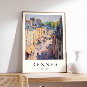 Rennes Poster, Rennes Travel Print, French Travel Poster, French Gift, European City Print, Rennes Art, Rennes Gift, France Travel Poster